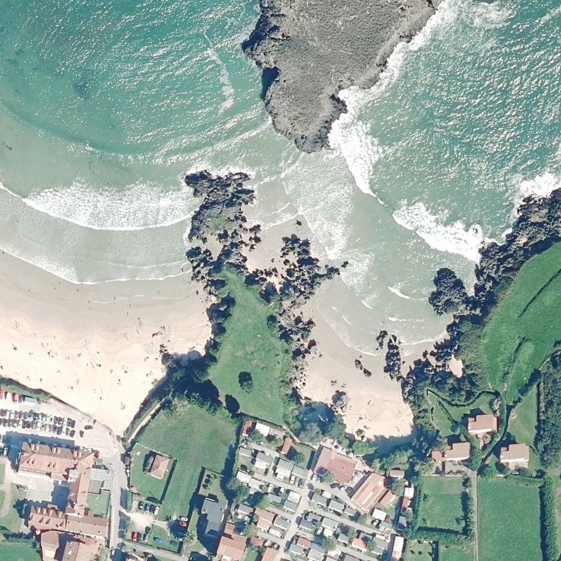 Aerial map of Playa Sorraos