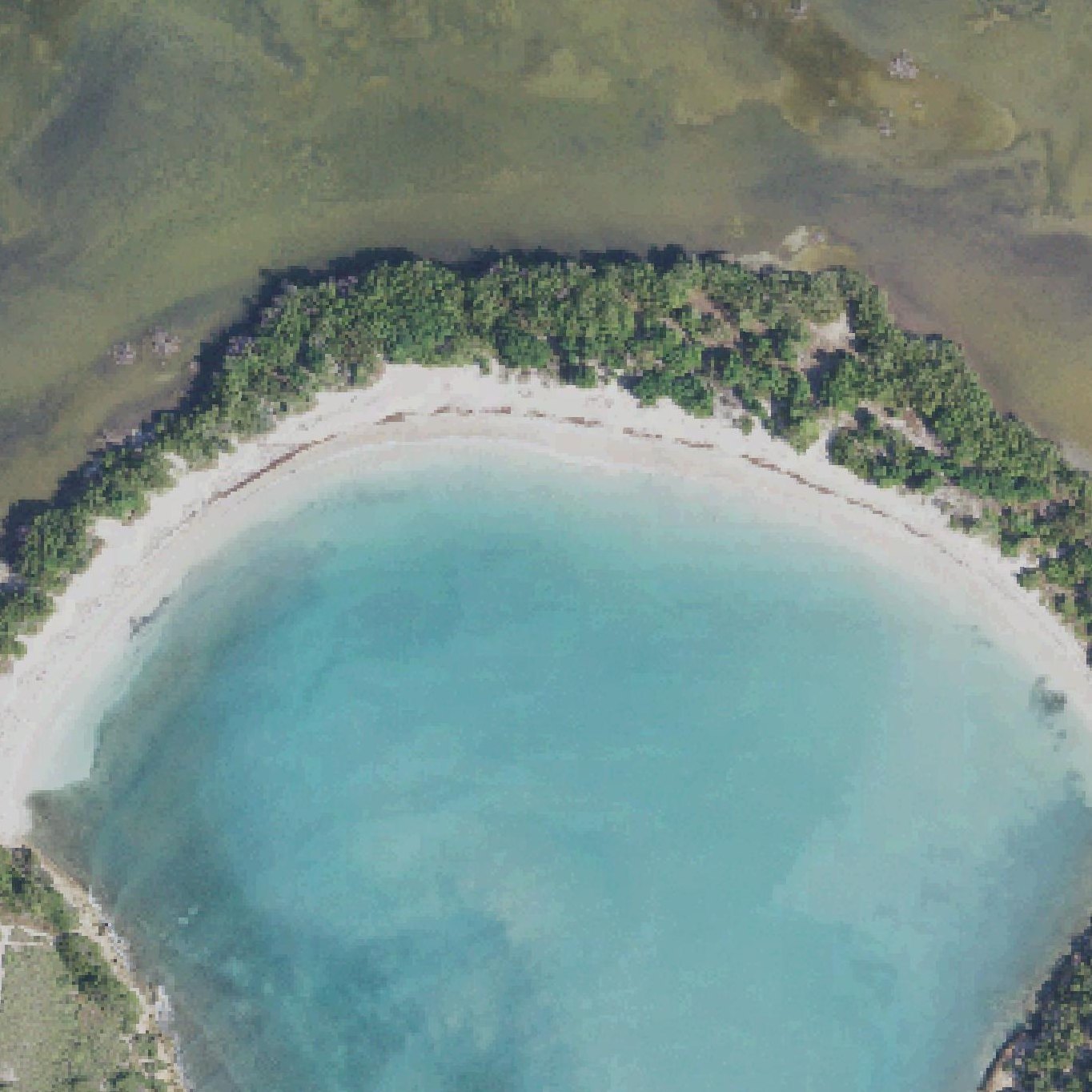 Aerial map of Playa Sucia
