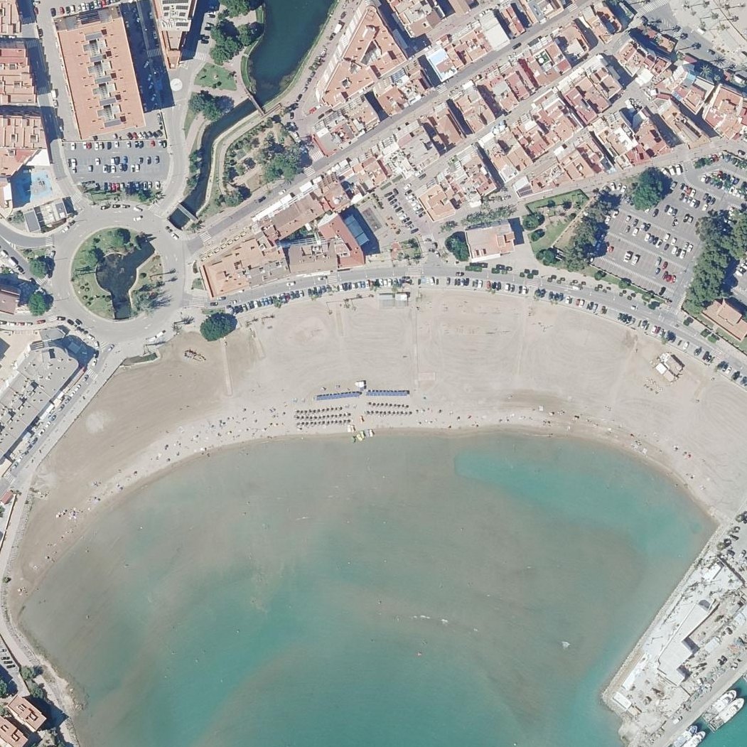 Aerial map of Playa Sur