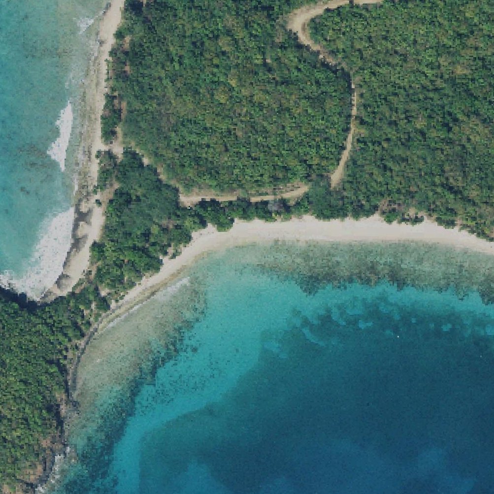 Aerial map of Playa Tamarindo Grande Beach