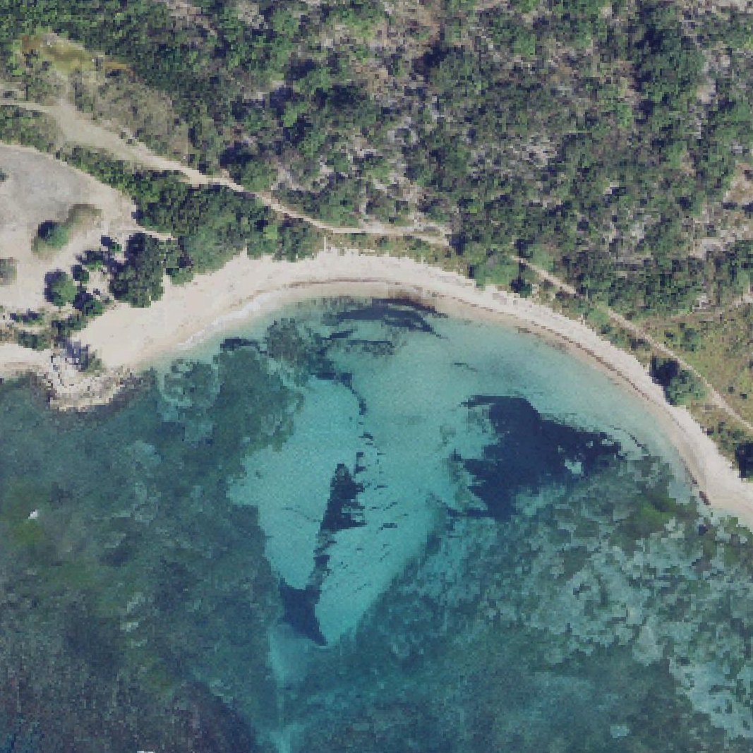 Aerial map of Playa Tamarindo