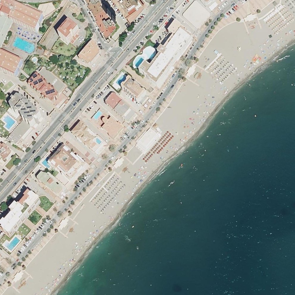 Aerial map of Playa Torreblanca-Carvajal