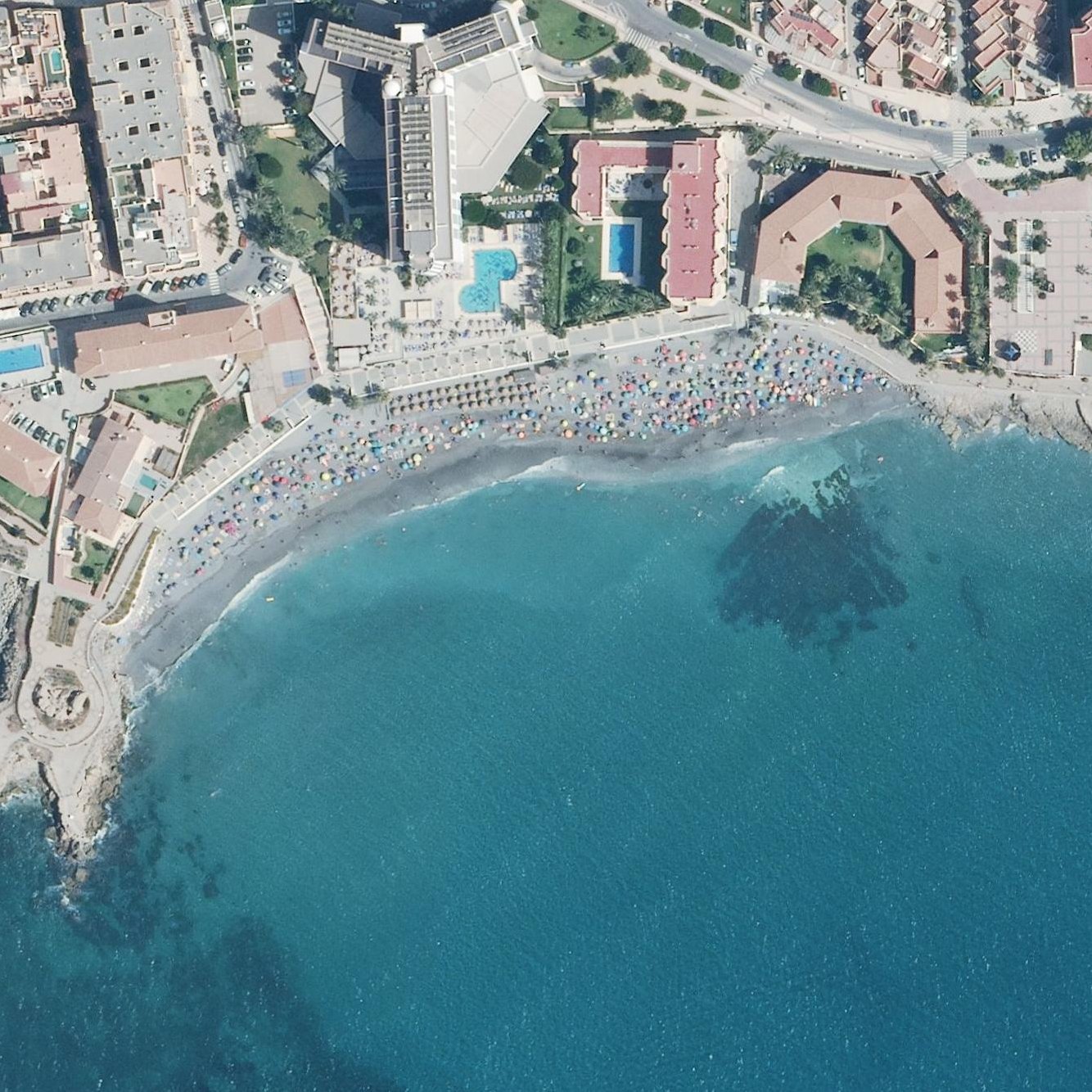 Aerial map of Playa Torrecilla