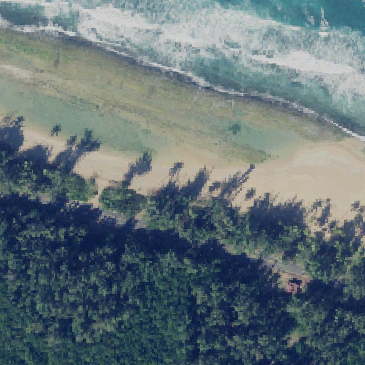 Aerial map of Playa Torrecillas Pinones