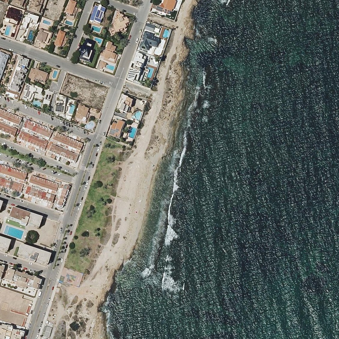 Aerial map of Playa Torrevieja