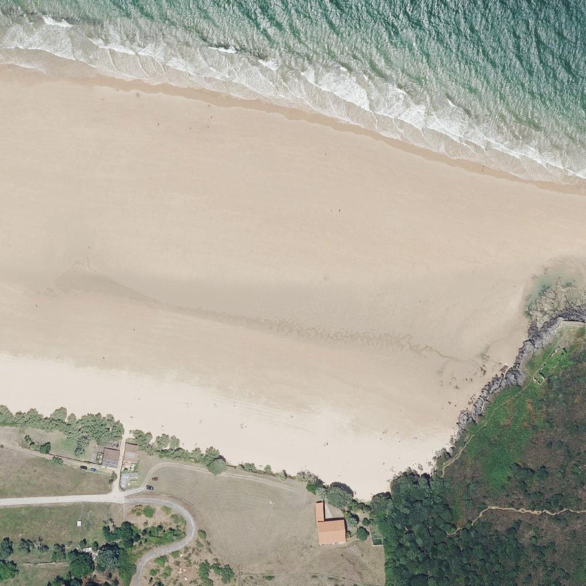 Aerial map of Playa Trengandín