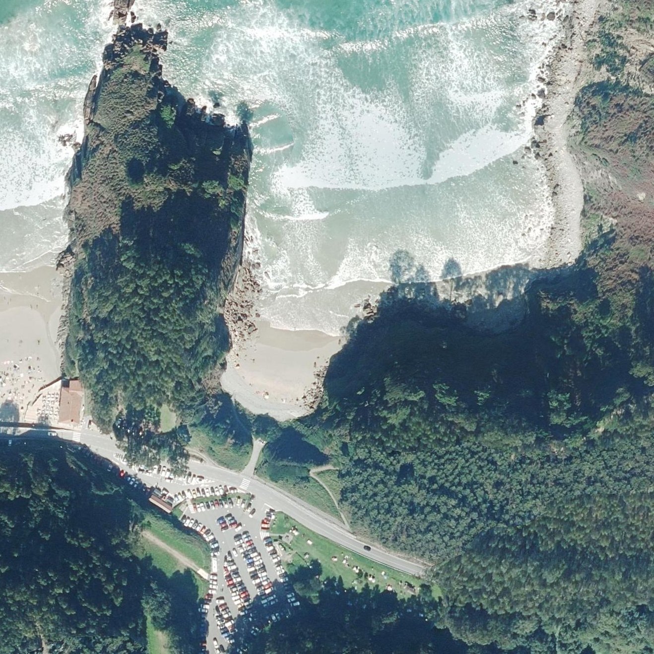 Aerial map of Playa Veneiro