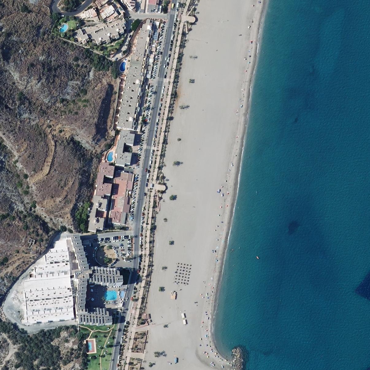 Aerial map of Playa Venta del Bancal