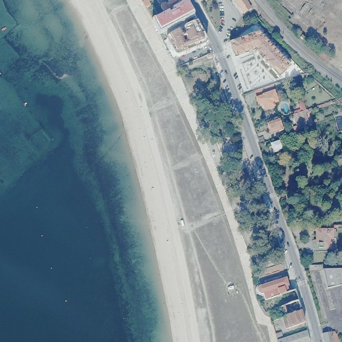 Aerial map of Playa Vilagarcía