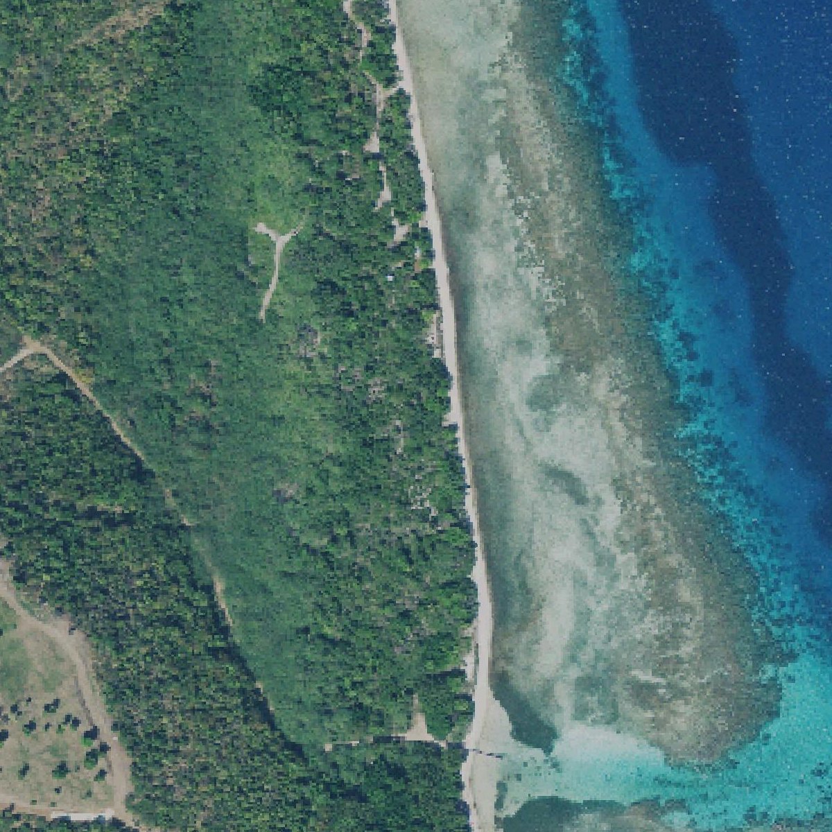 Aerial map of Playa Zoni