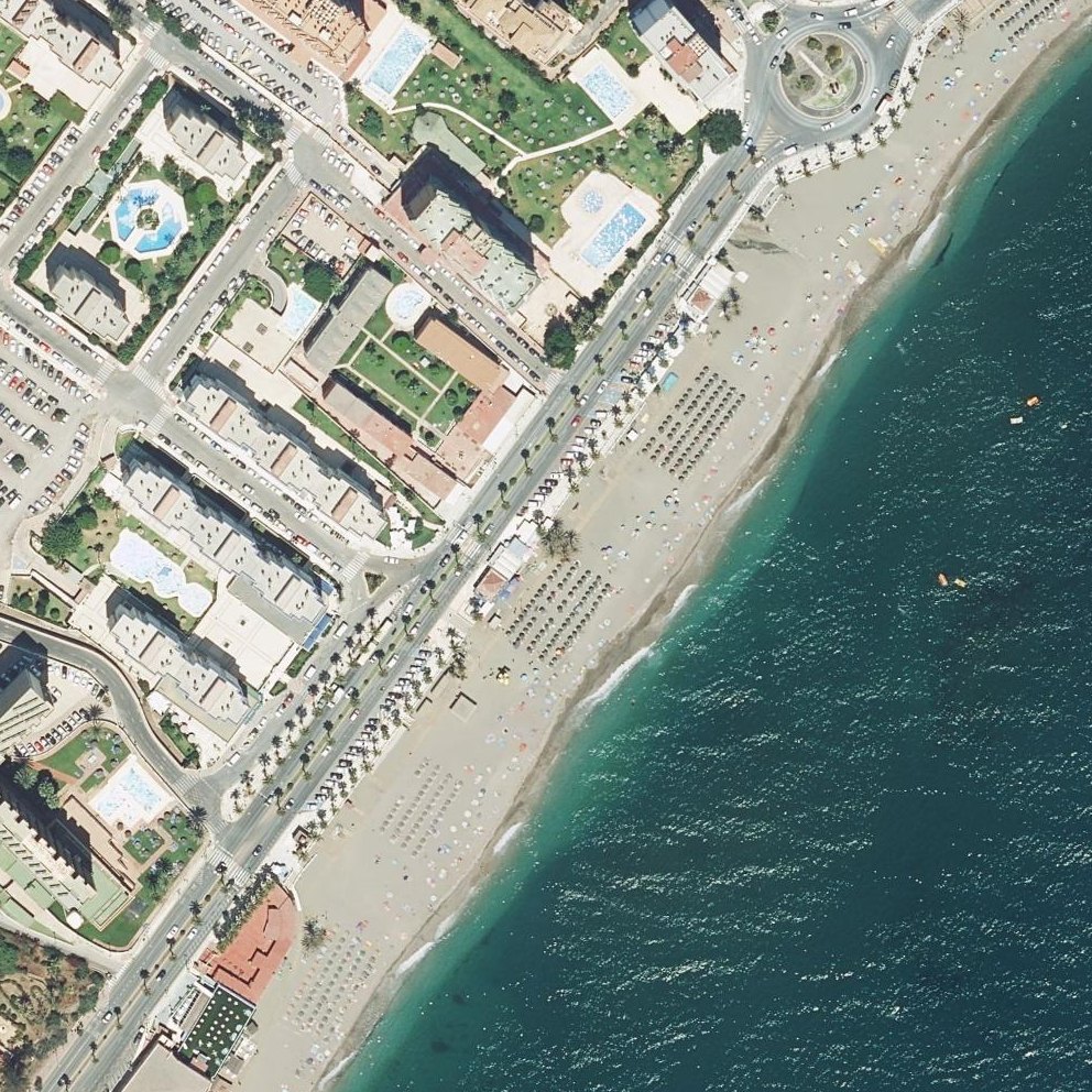 Aerial map of Playas Benalmadena