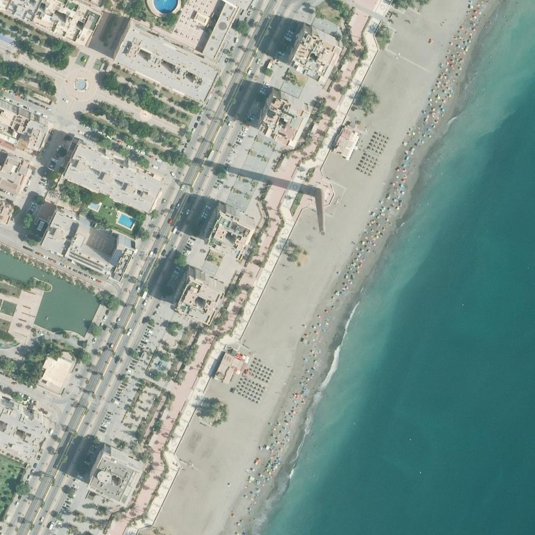 Aerial map of Playas de Huelin-San Andrés