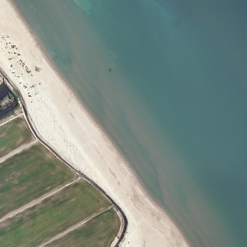 Aerial map of Playas de la Delta del Ebro