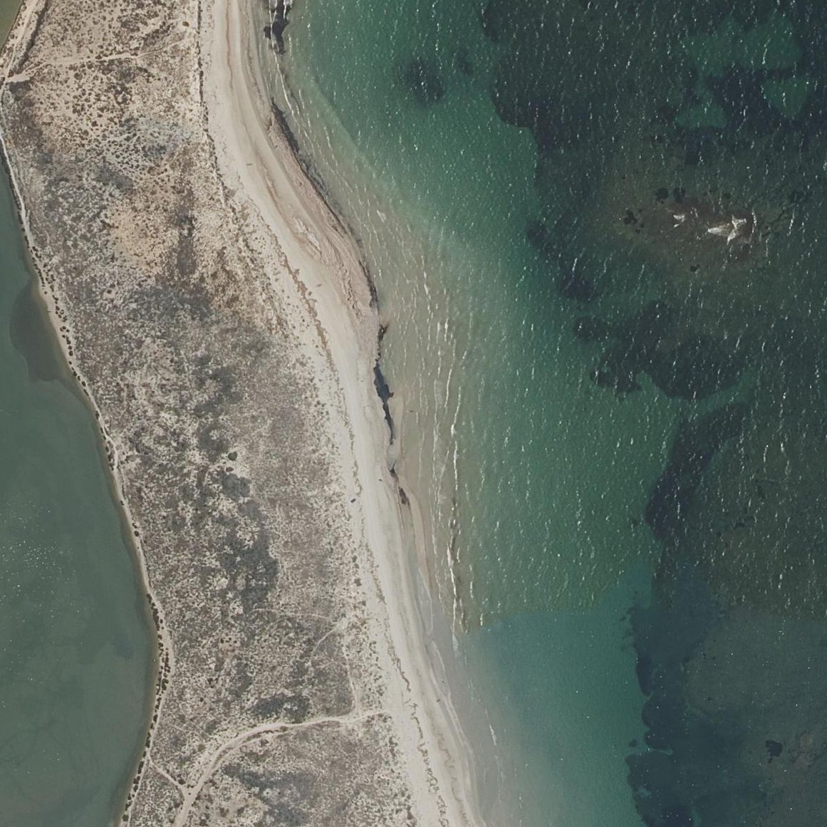 Aerial map of Playas de La Llana