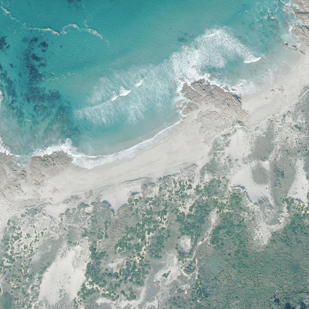Aerial map of Playas de Trece