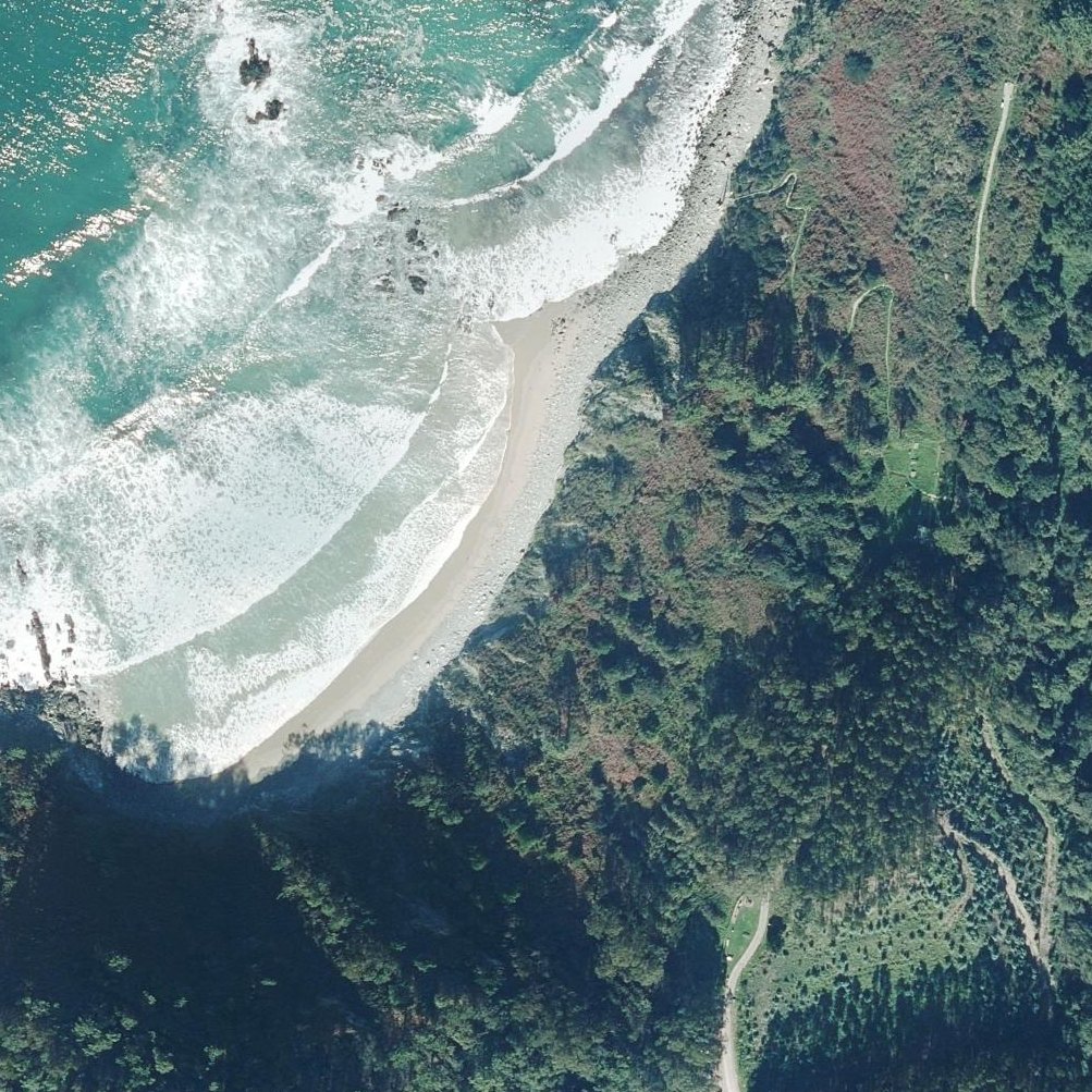 Aerial map of Playas de Xan-Xún y Las Llanas