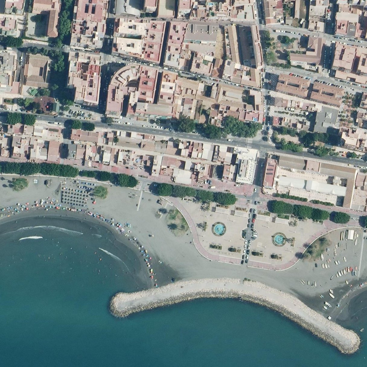 Aerial map of Playas del Palo
