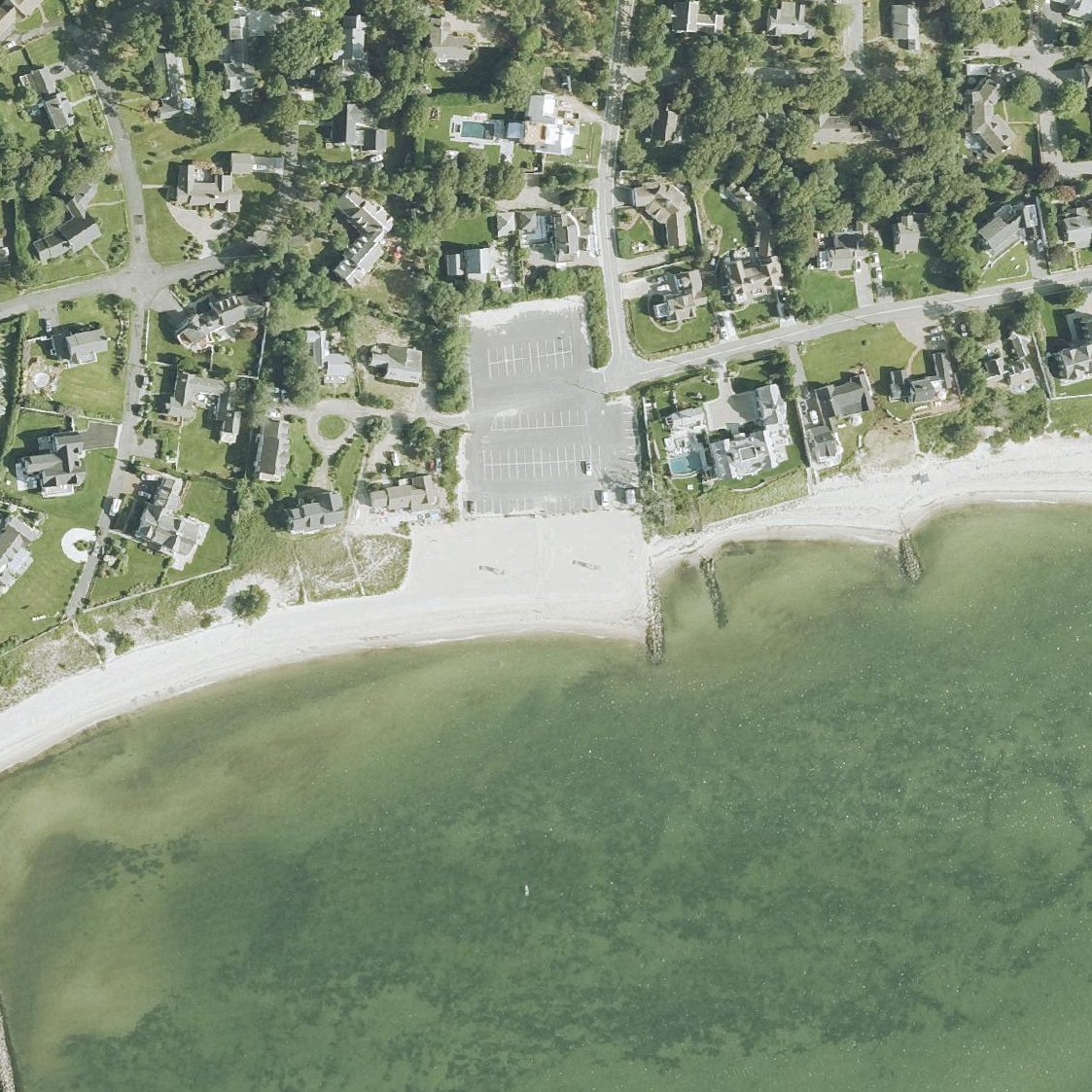 Aerial map of Pleasant Road Beach