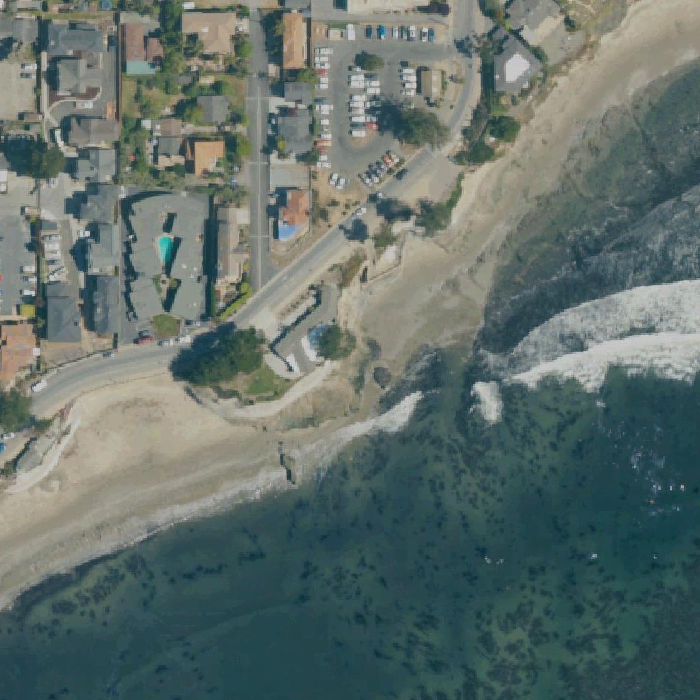 Aerial map of Pleasure Point