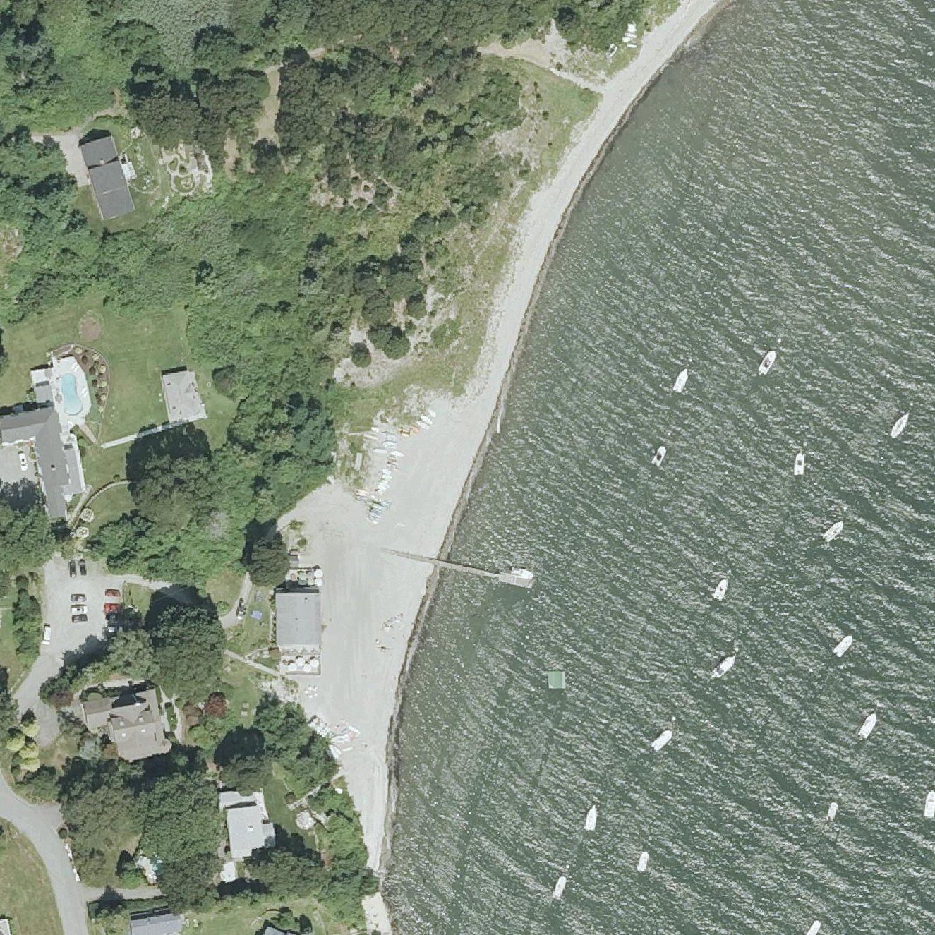 Aerial map of Plum Beach