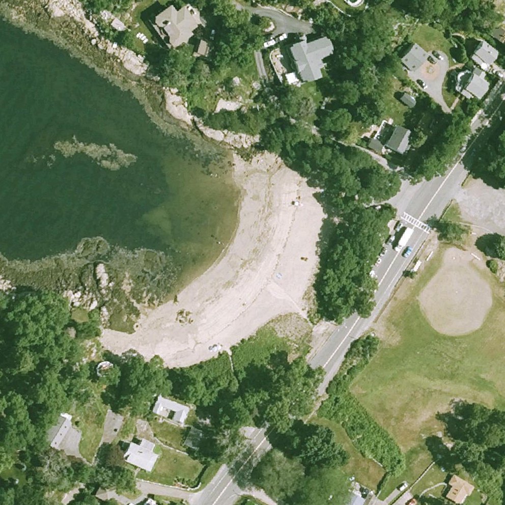 Aerial map of Plum Cove Beach
