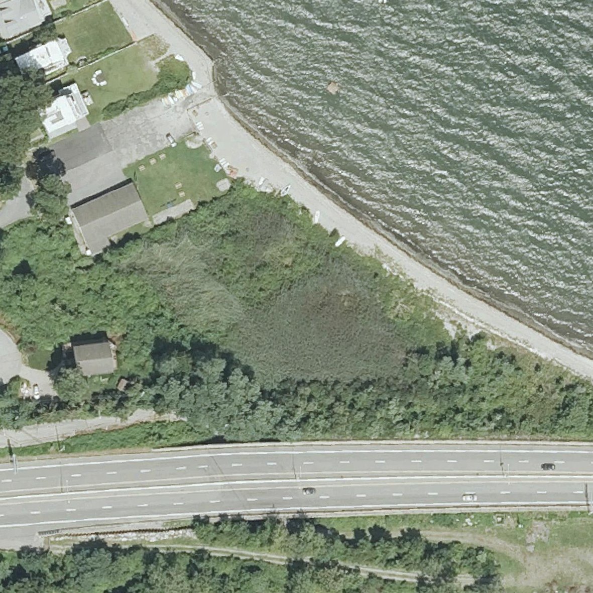 Aerial map of Plum Point Beach