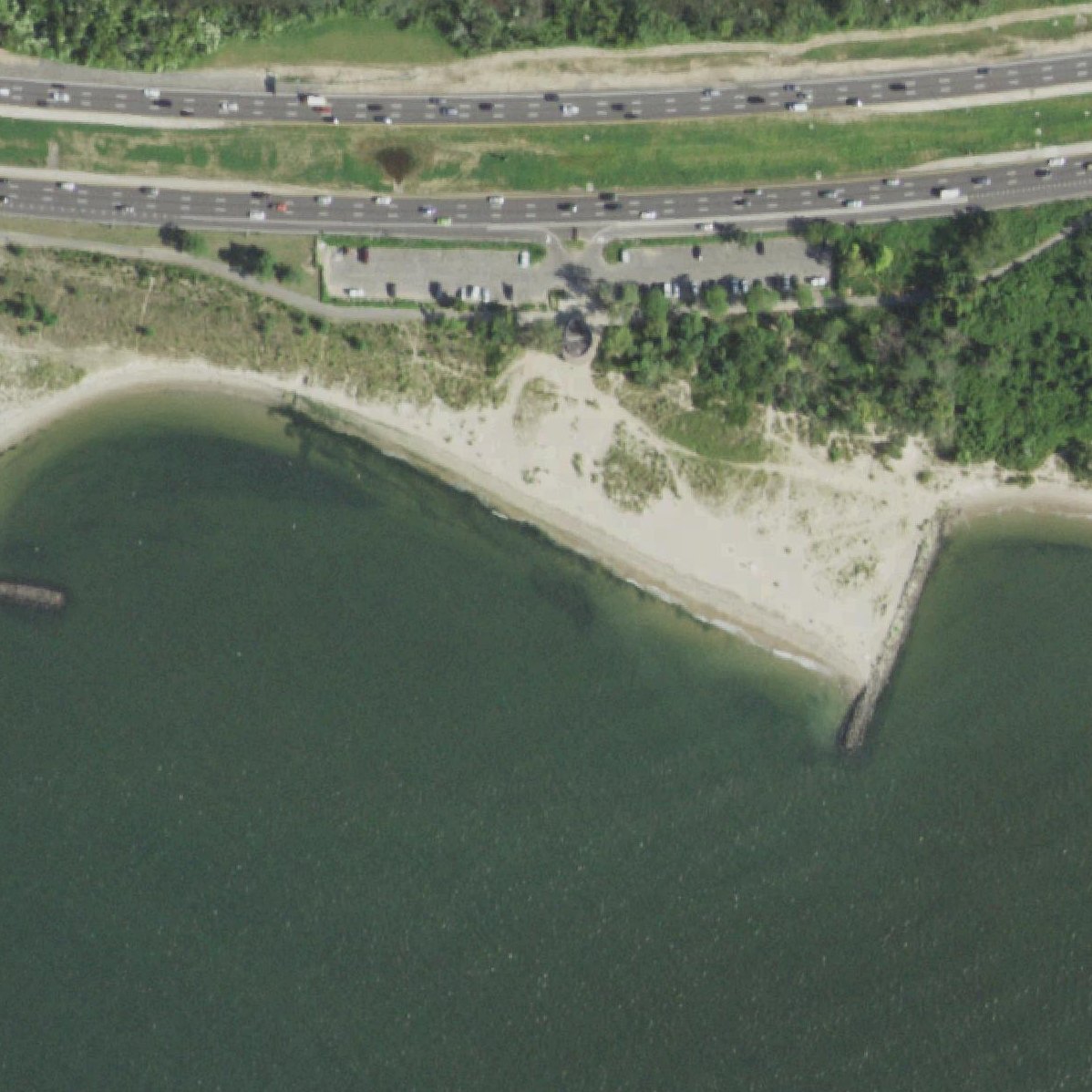 Aerial map of Plumb Beach (Gateway National Recreation Area)