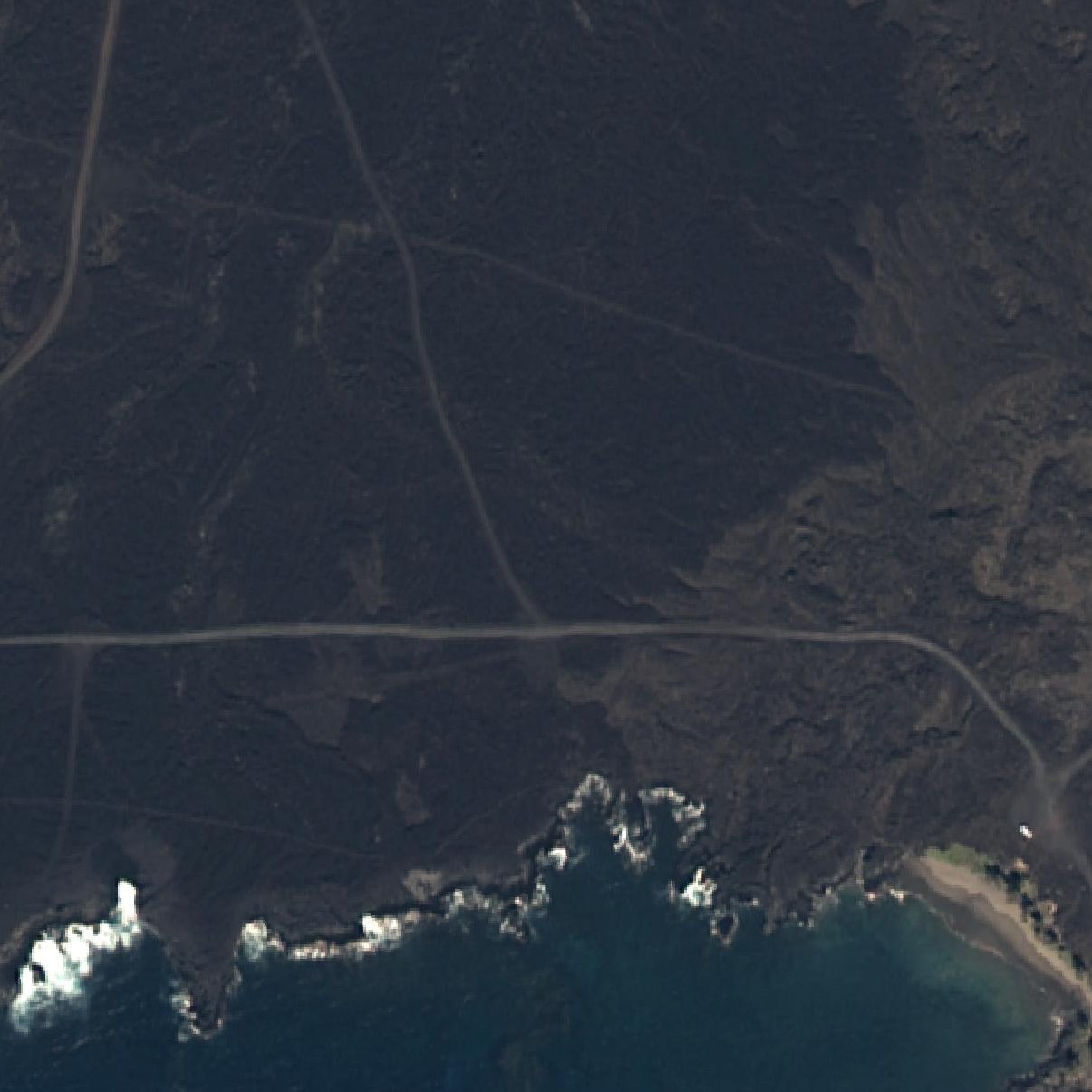 Aerial map of Pōhue Beach