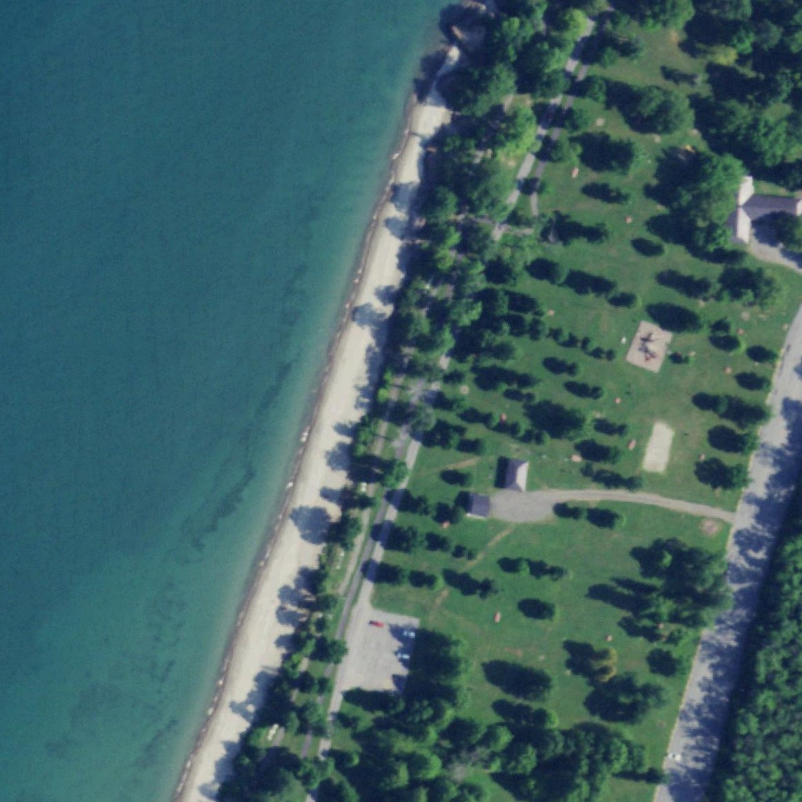 Aerial map of Point Gratiot Beach