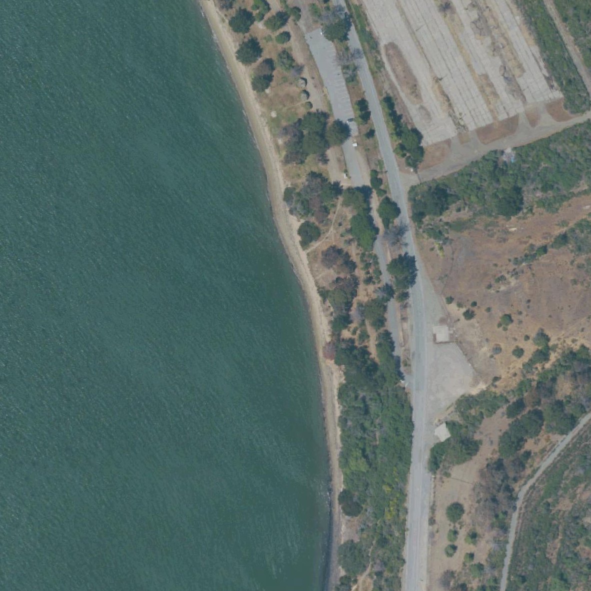 Aerial map of Point Molate Beach Park