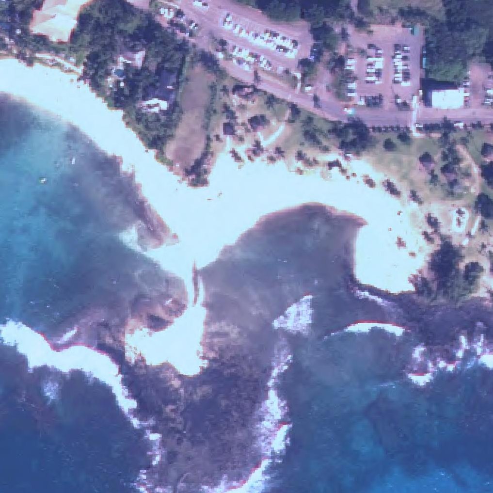 Aerial map of Poipu Beach
