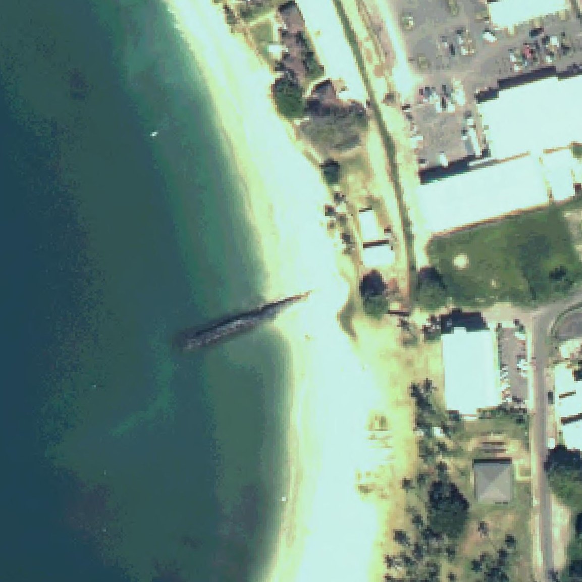 Aerial map of Pokai Beach