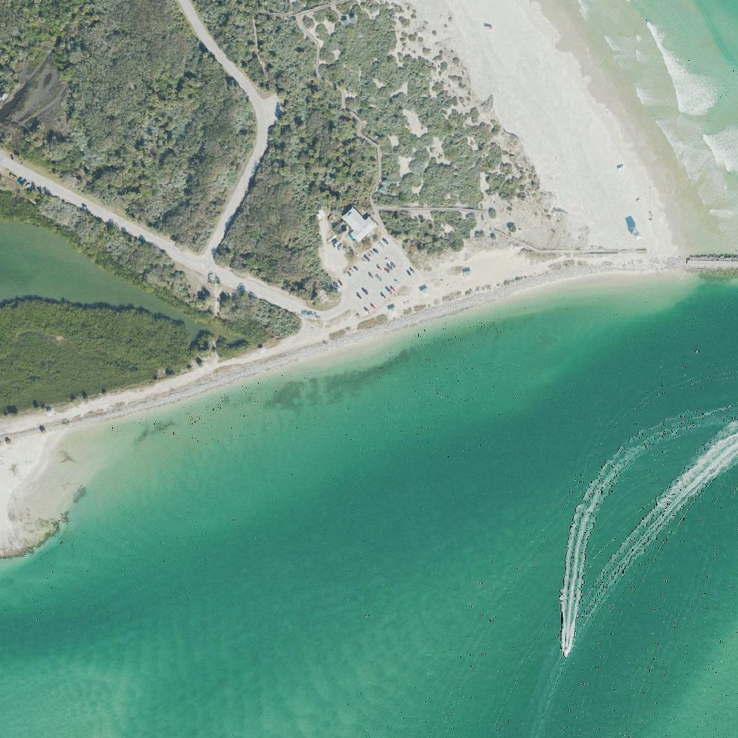 Aerial map of Ponce Inlet Dog Beach Ponce Inlet FL