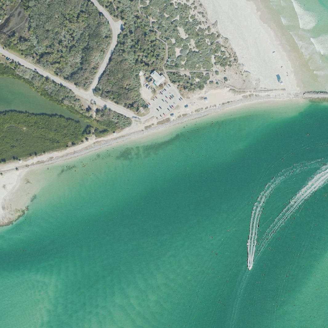 Aerial map of Ponce Inlet Dog Beach