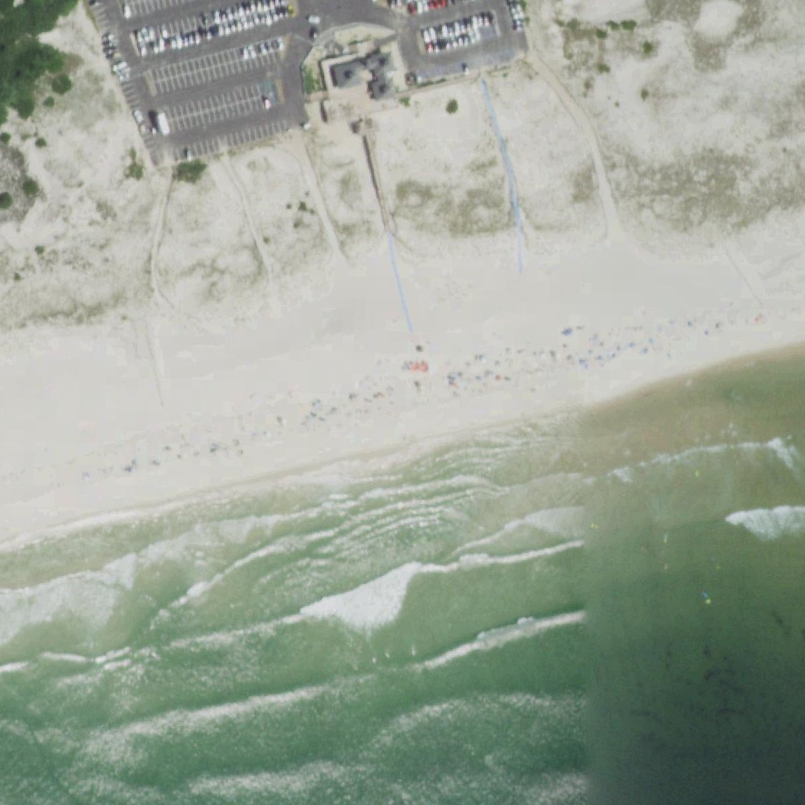 Aerial map of Ponquogue Beach