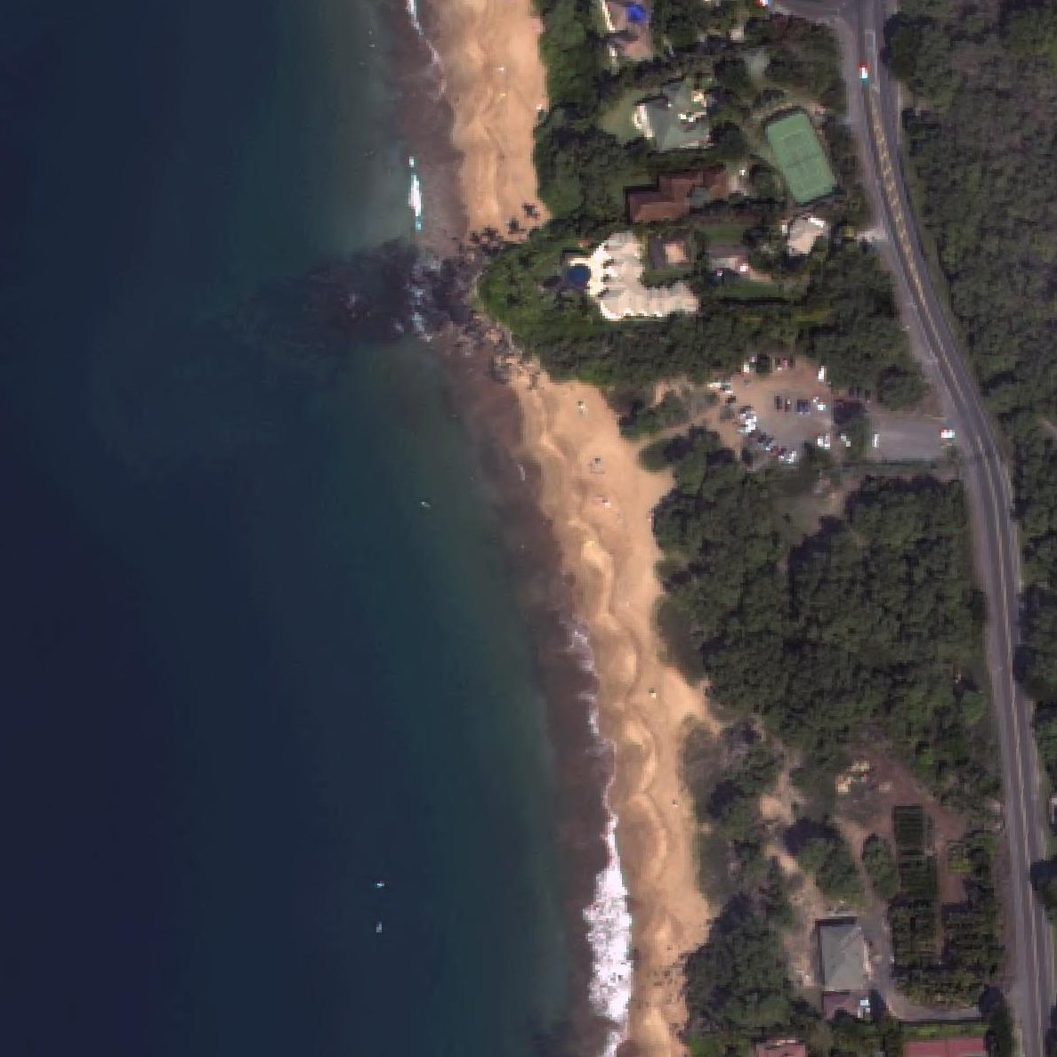 Aerial map of Po‘olenalena Beach