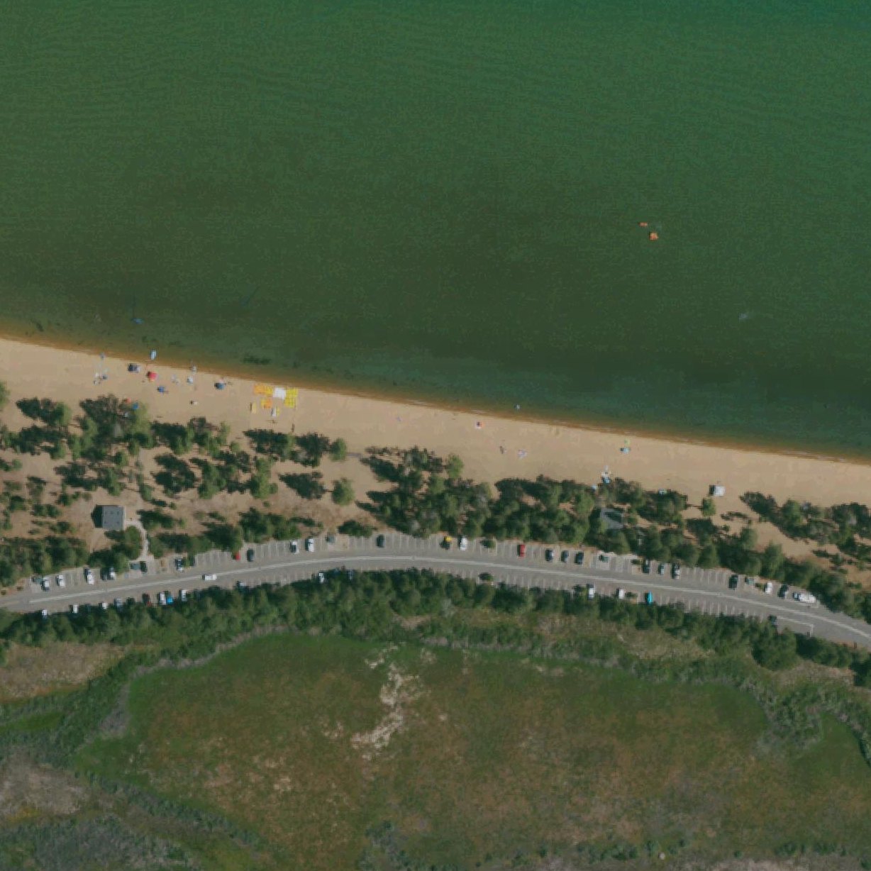 Aerial map of Pope Beach