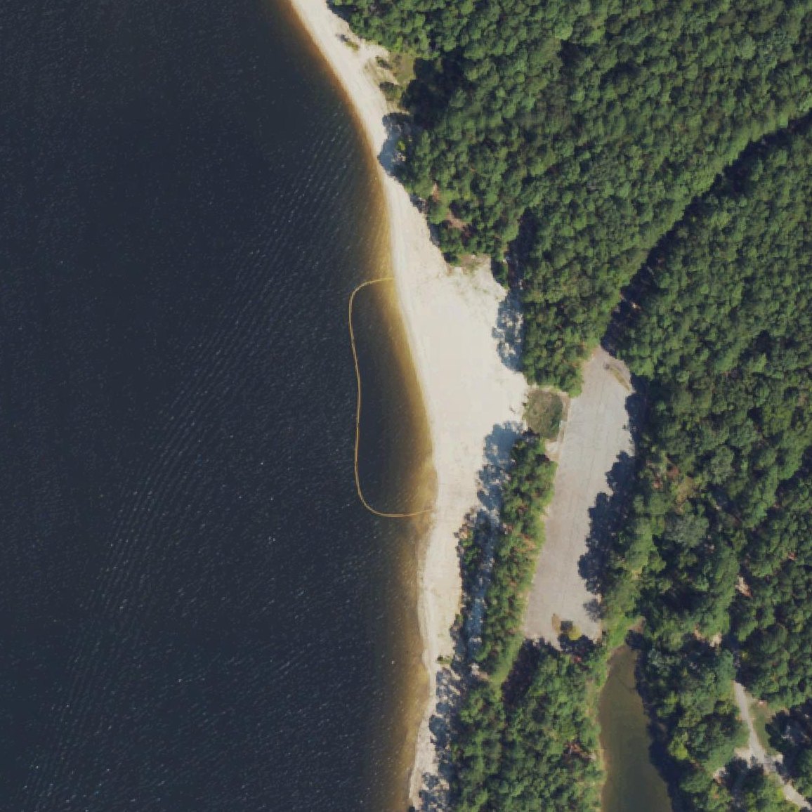 Aerial map of Poplar Point Beach