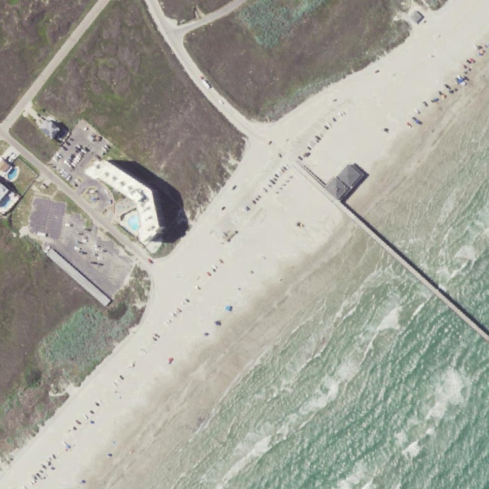 Aerial map of Port Aransas Beach