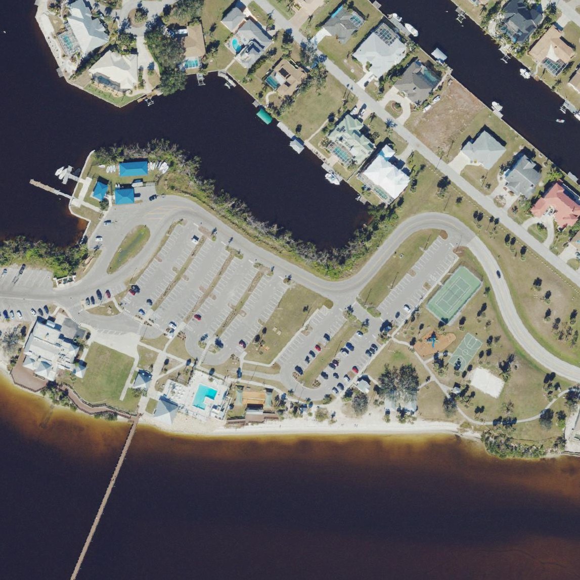 Aerial map of Port Charlotte Beach Park