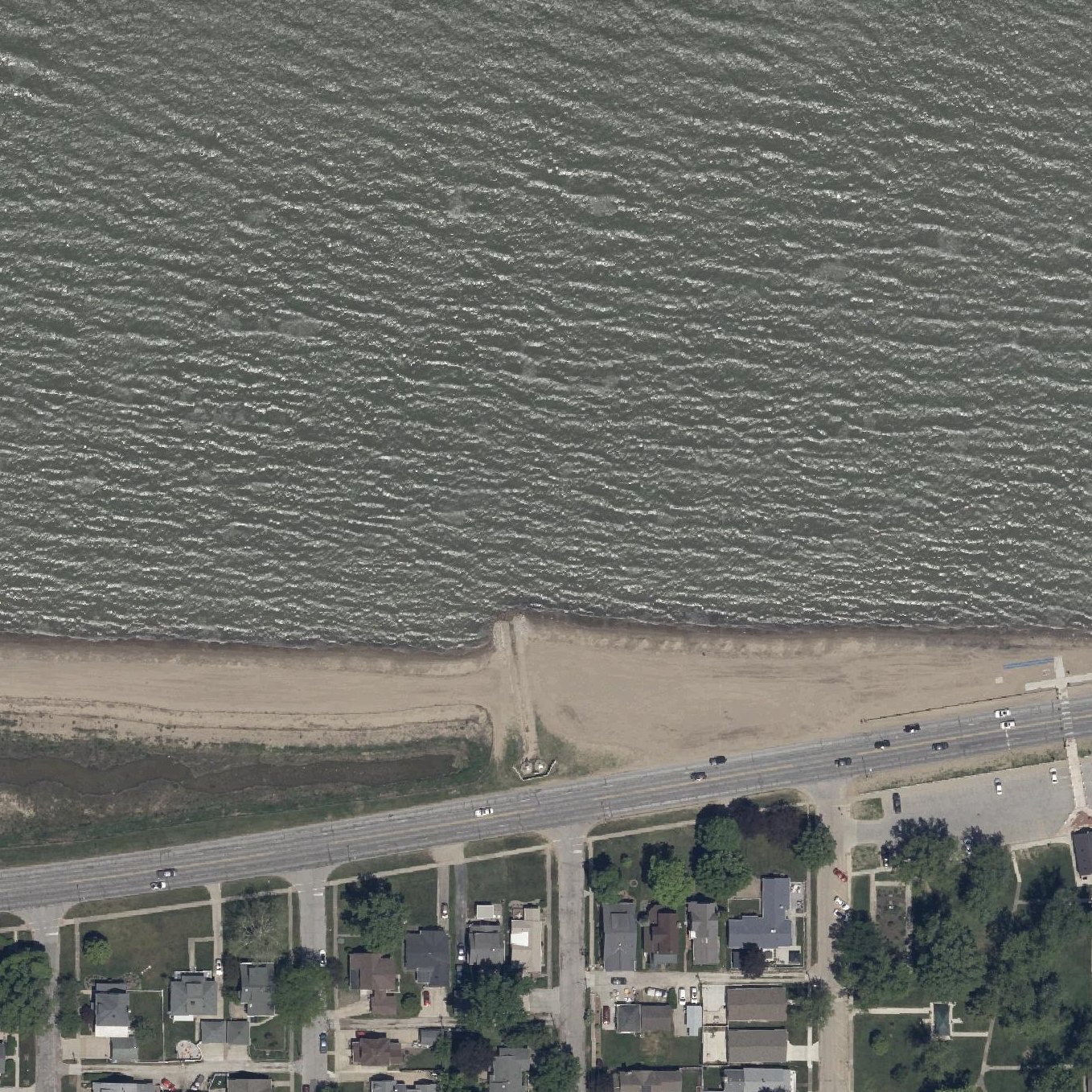 Aerial map of Port Clinton Public Swimming Beach