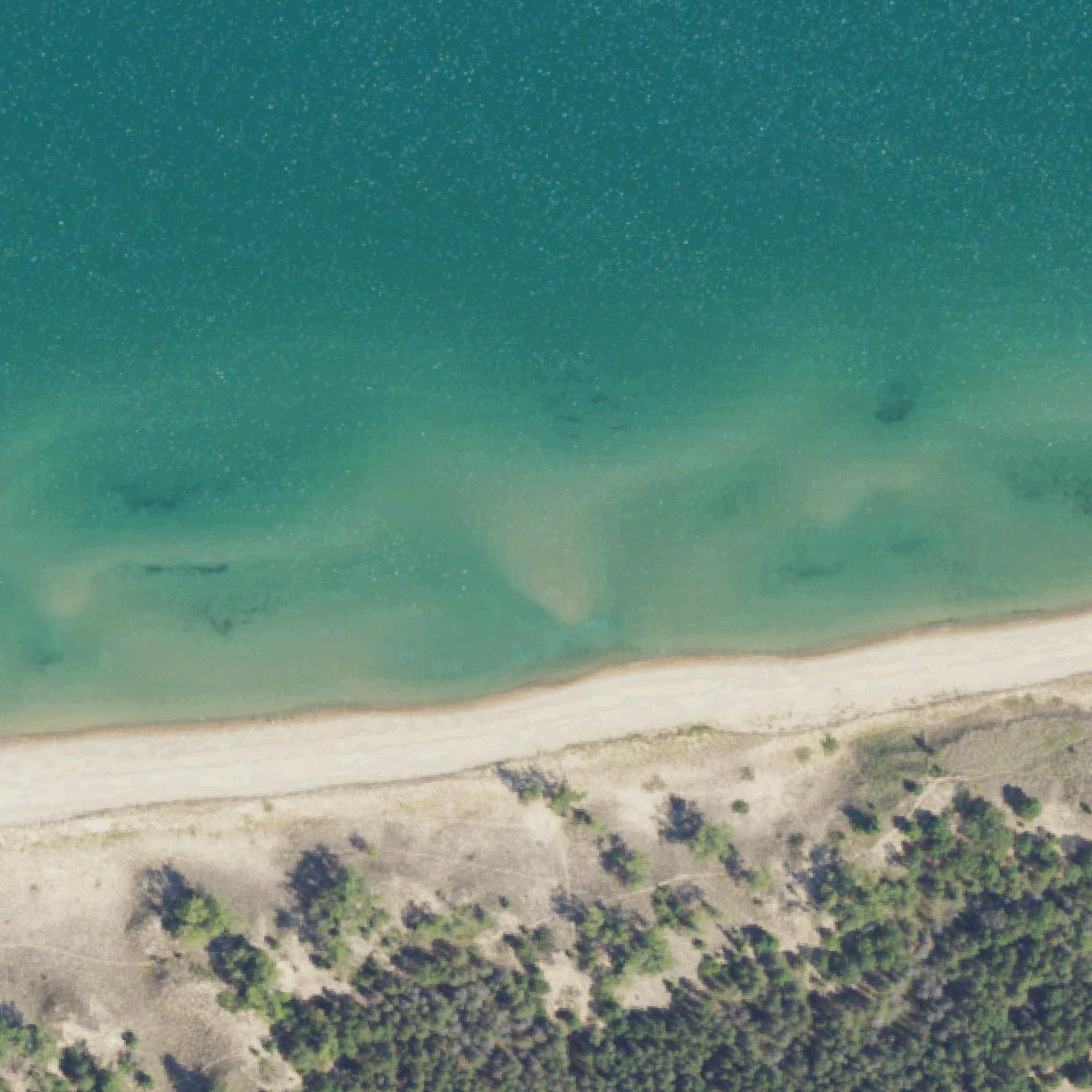 Aerial map of Port Crescent Beach