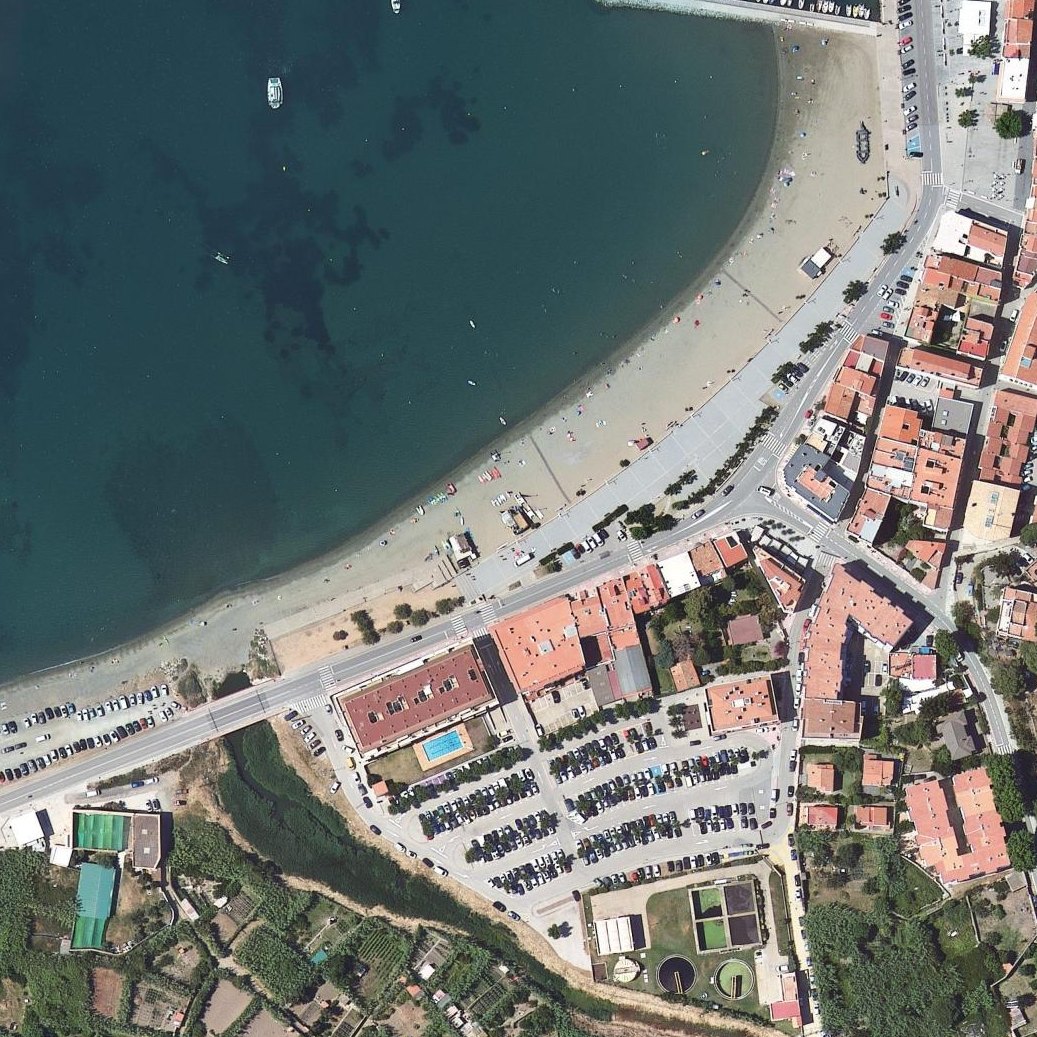 Aerial map of Port de la Selva beach