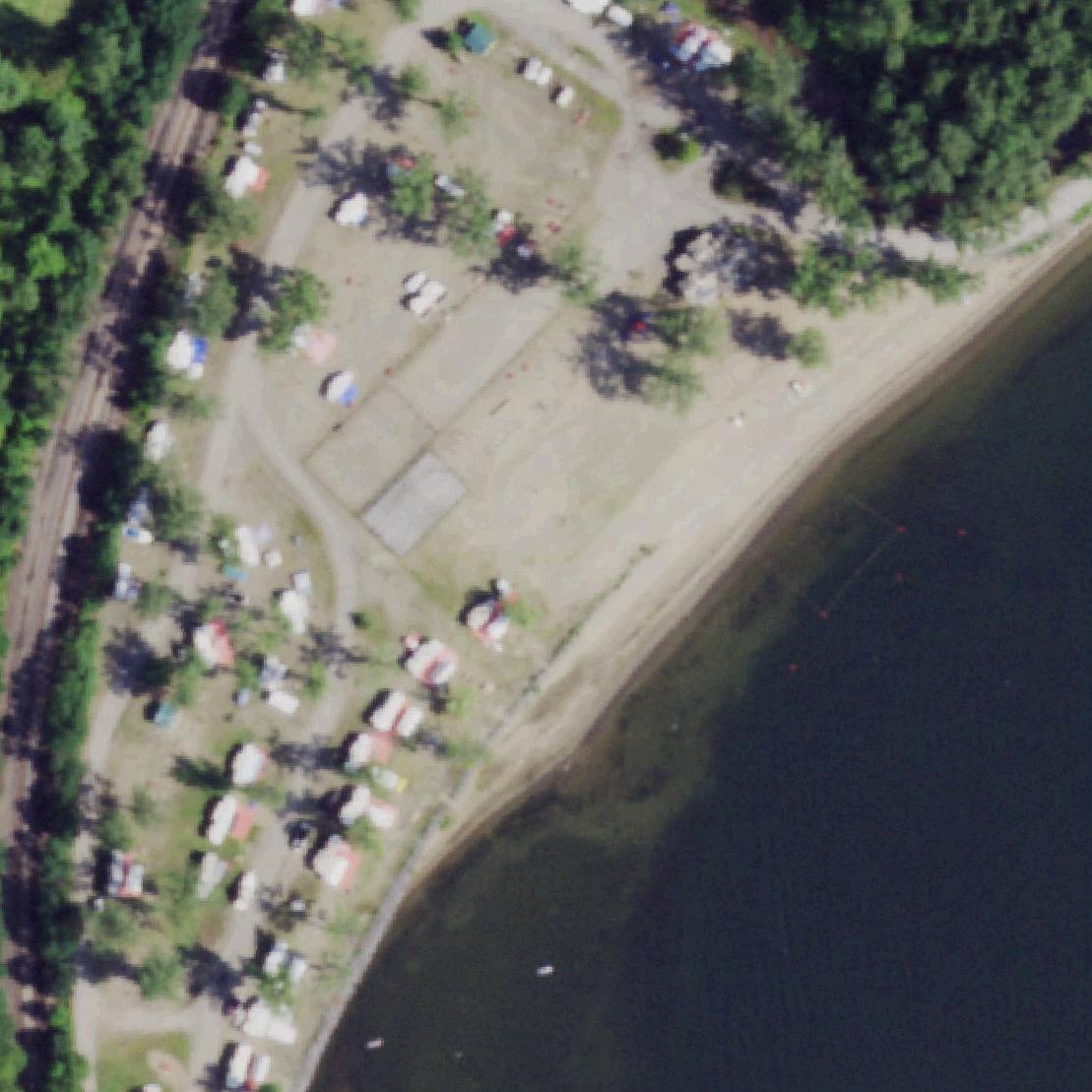 Aerial map of Port Henry Beach