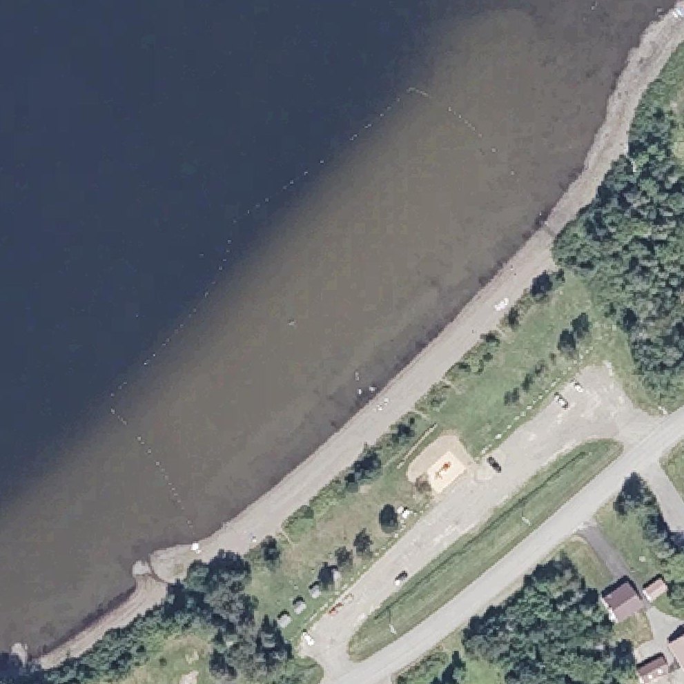 Aerial map of Portage Lake Public Beach