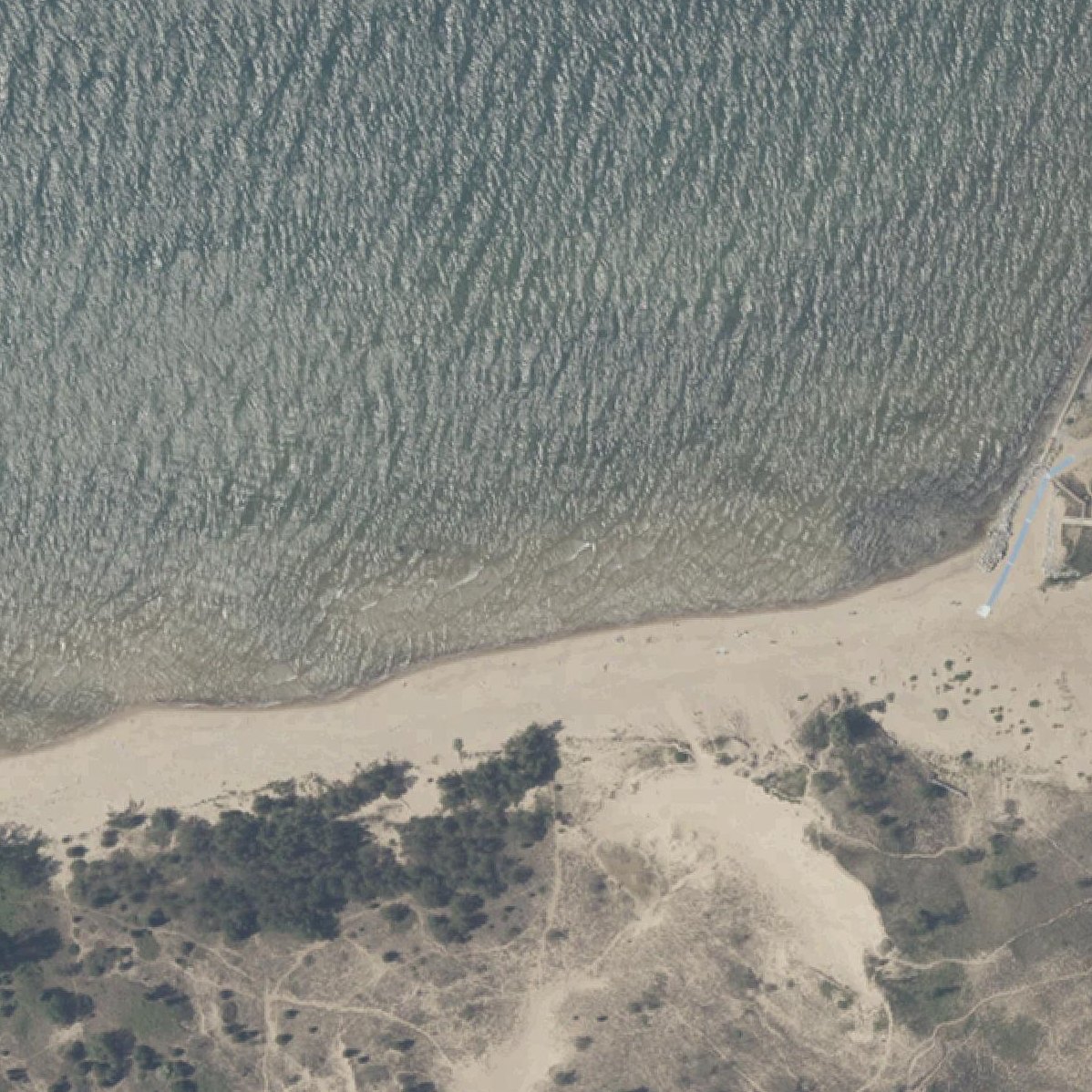 Aerial map of Portage Lakefront