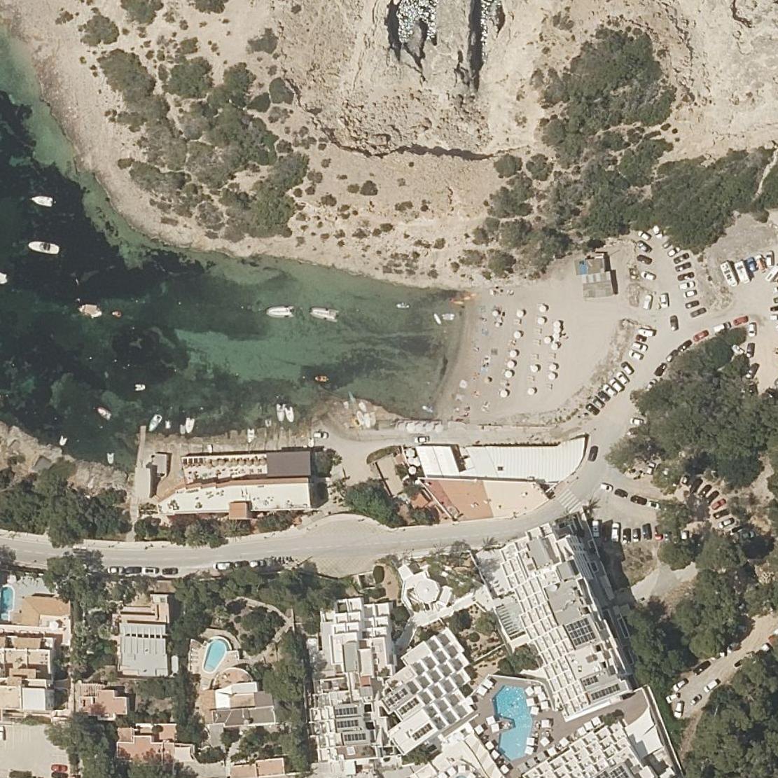 Aerial map of Portinatx Playa Porto