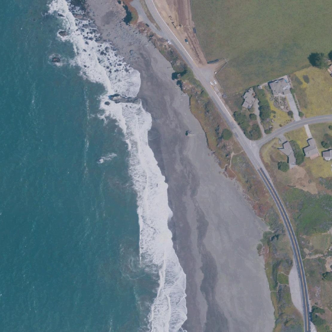 Aerial map of Portugese Beach