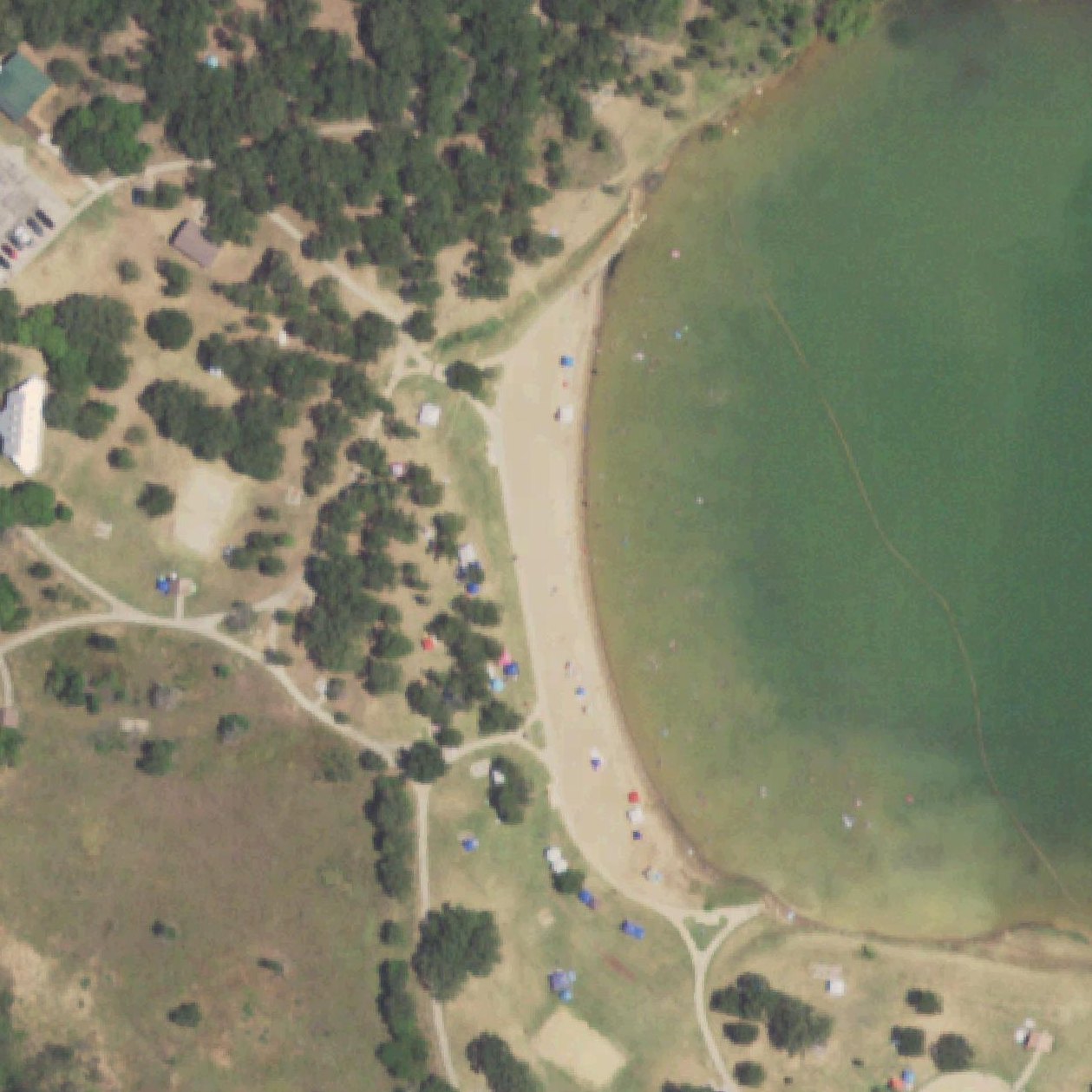 Aerial map of Post Oak Beach