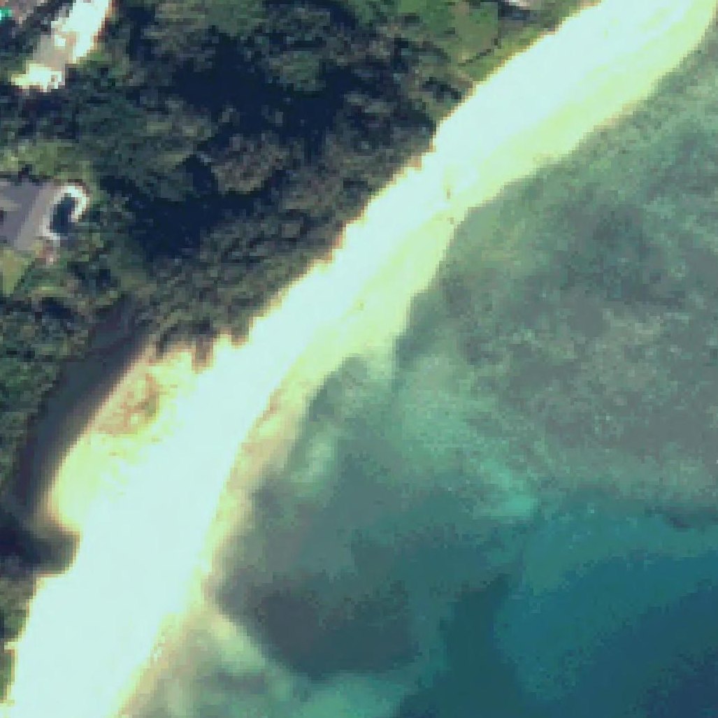 Aerial map of Pounder's Beach